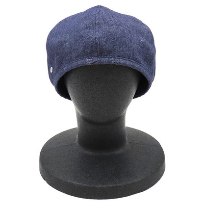 Hermes Beret Gabriel Hemp Indigo #57 Silver Hardware Never Used Blue Navy Blue