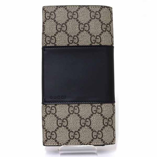 Gucci Bicolor Wallet GG Supreme Beige Ebony