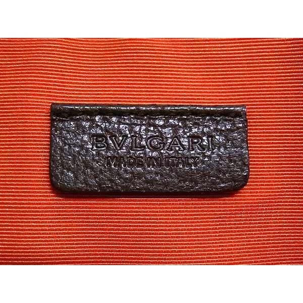 Bvlgari Shoulder Bag Logomania Brown Canvas Leather Silver Hardware — view 2