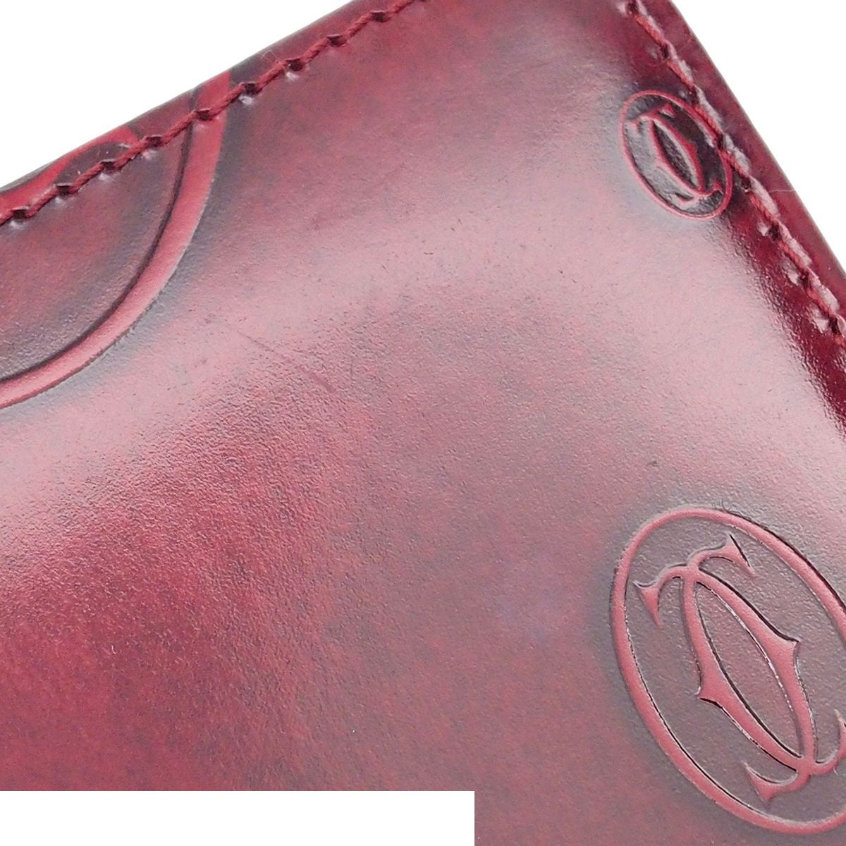 Cartier Compact Wallet Bordeaux Patent Leather Happy Birthday Bifold — view 7