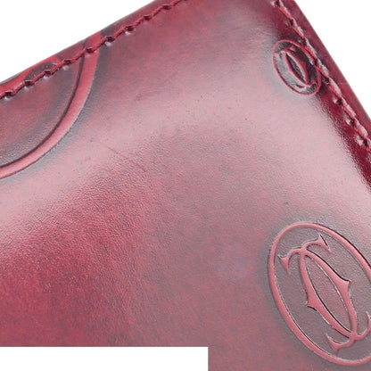 Cartier Compact Wallet Bordeaux Patent Leather Happy Birthday Bifold — view 7