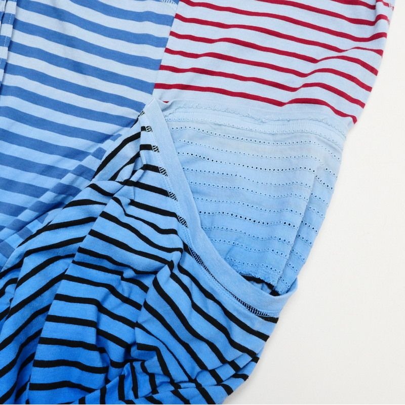 Loewe Dress Size S Asymmetrical Striped Cut and Sewn Gp6096 — view 7