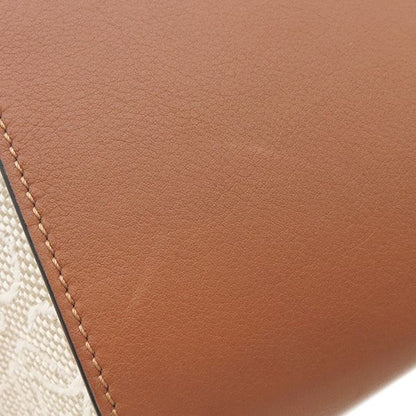 Loewe 2way Bag Hammock Bag Small Leather Jacquard Cotton Ecru and Tan Gold