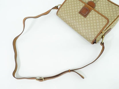 Authentic Celine Macadam Shoulder Bag Pochette PVC Beige Macadam Bag Pre-owned