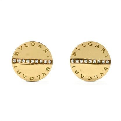 Bulgari Bvlgari Cufflinks Button Cufflinks 18K Yellow Gold 169g Diamond Yellow