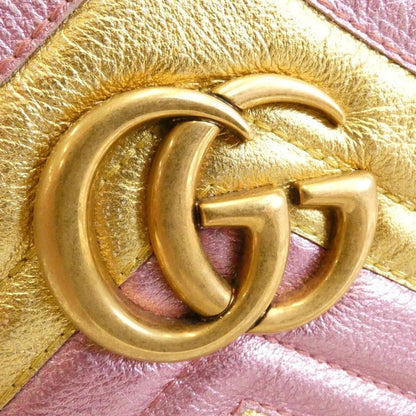 Gucci Shoulder Bag Leather Gold — view 4