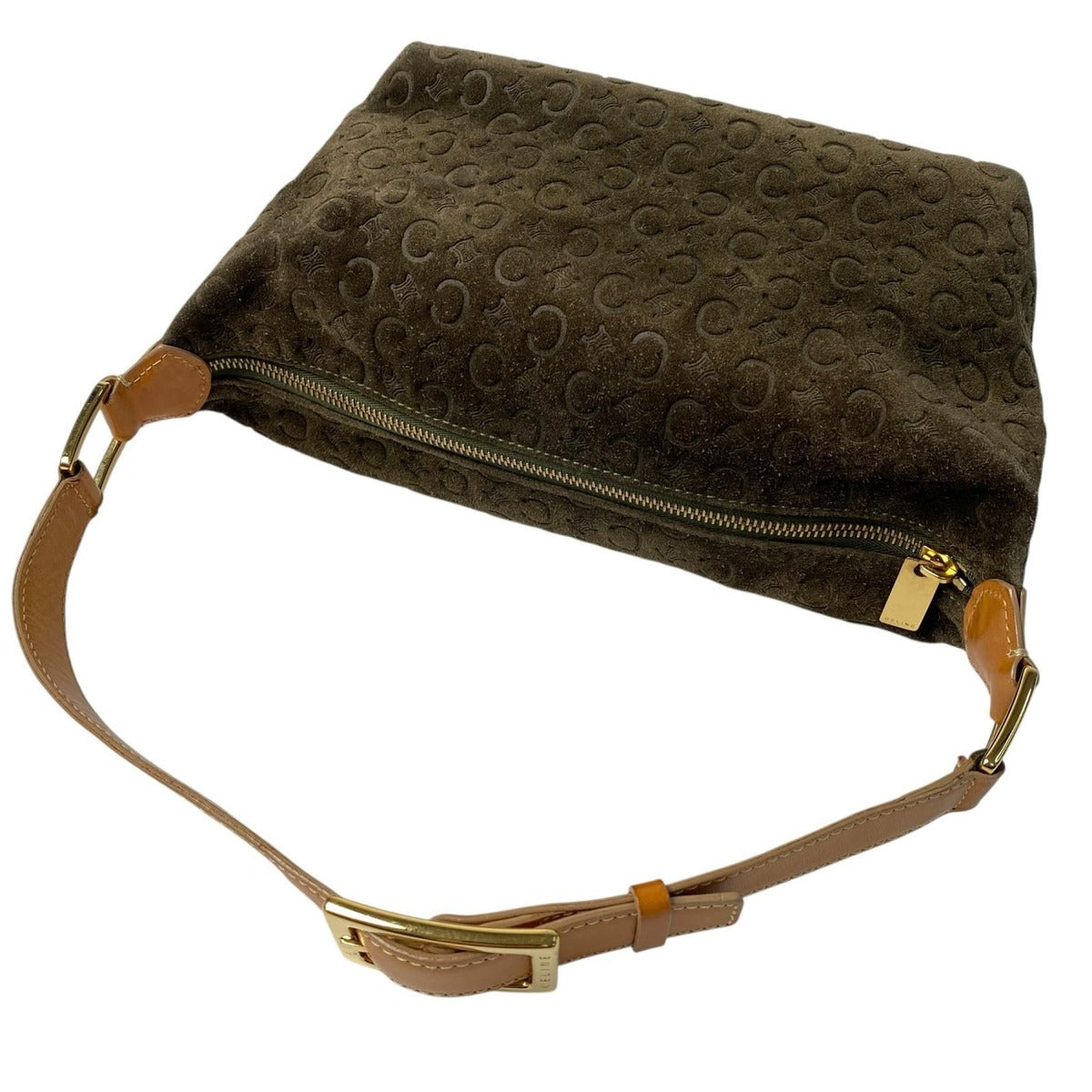 Celine Vintage C Macadam Suede Shoulder Bag — view 6