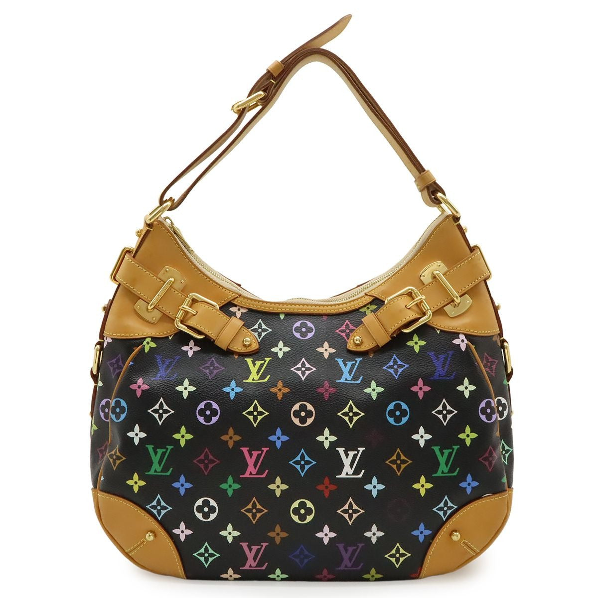 Louis Vuitton Monogram Multicolor Greta Shoulder Bag Semi Noir Black