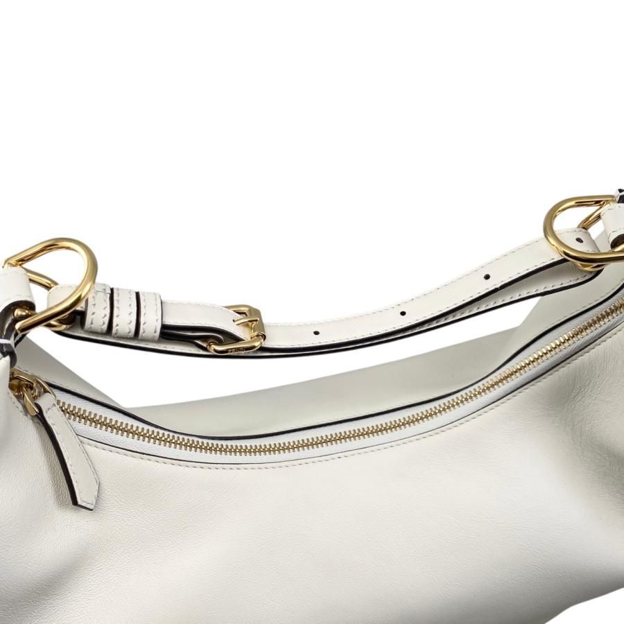 Fendi One Shoulder Bag Graffi Medium 8br799 A5DY F1hel Calf Leather White Beige