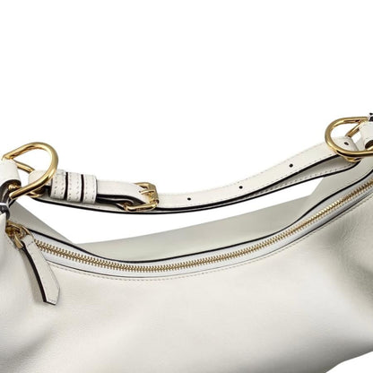 Fendi One Shoulder Bag Graffi Medium 8br799 A5DY F1hel Calf Leather White Beige