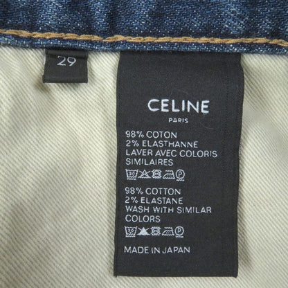 Celine N112 640E 07WS Washed Skinny Pants Denim Pants Indigo Blue 29 Made In