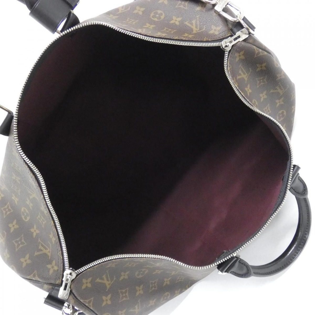 Louis Vuitton Monogram Macassar Keepall Bandouliere 55 cm Boston Bag — view 10