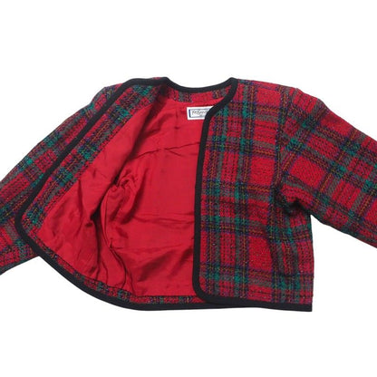 YVES Saint Laurent Yves Saint Laurent Vintage Collarless Jacket Tweed Jacket