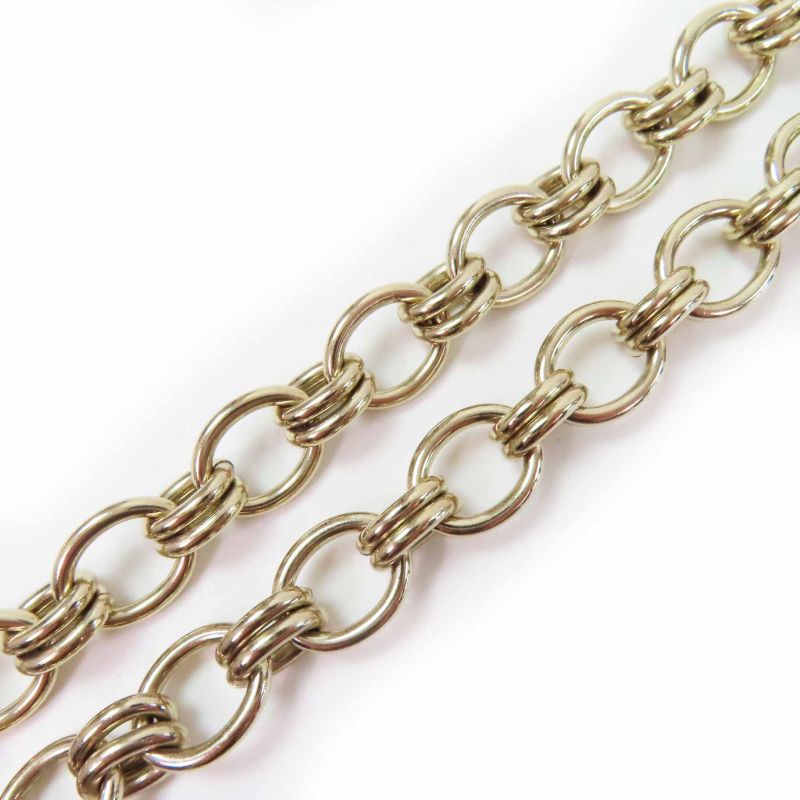 CHANEL A23C Large Rainbow Rhinestone Coco Mark Chain Necklace Multi Gold With