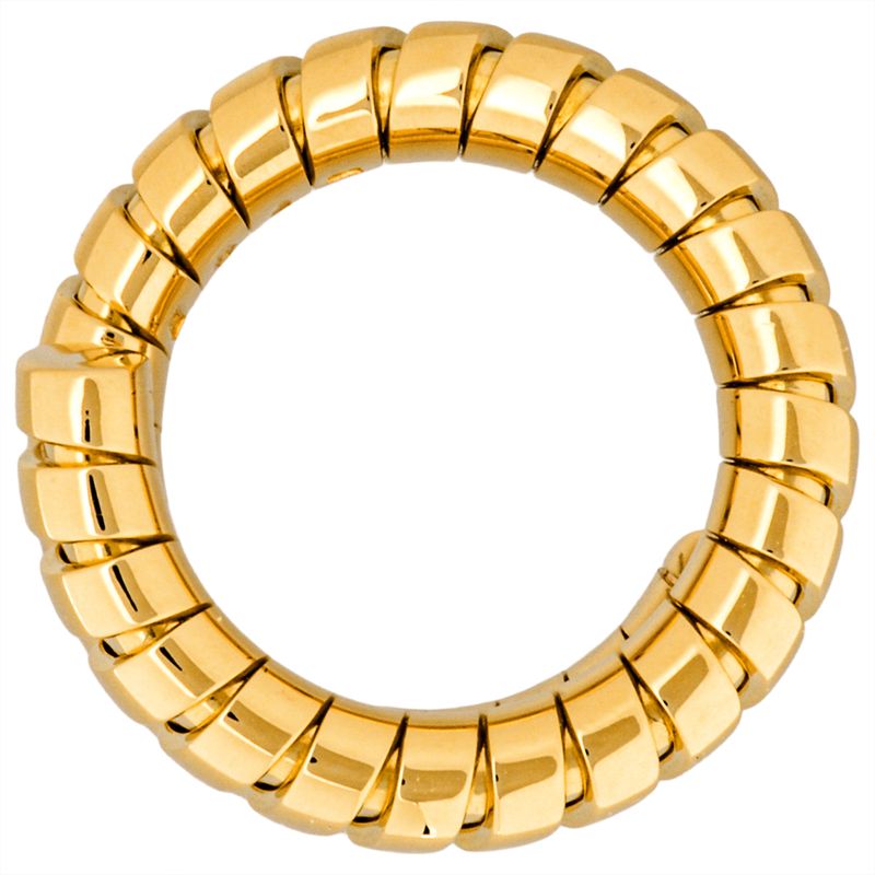 Bulgari Bvlgari Tubogas Ring Approx 4 18K Yellow Gold 105g Ladies