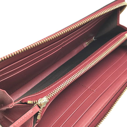 Gucci L-Shaped Zip Long Wallet 295671 Metal Pink Red System