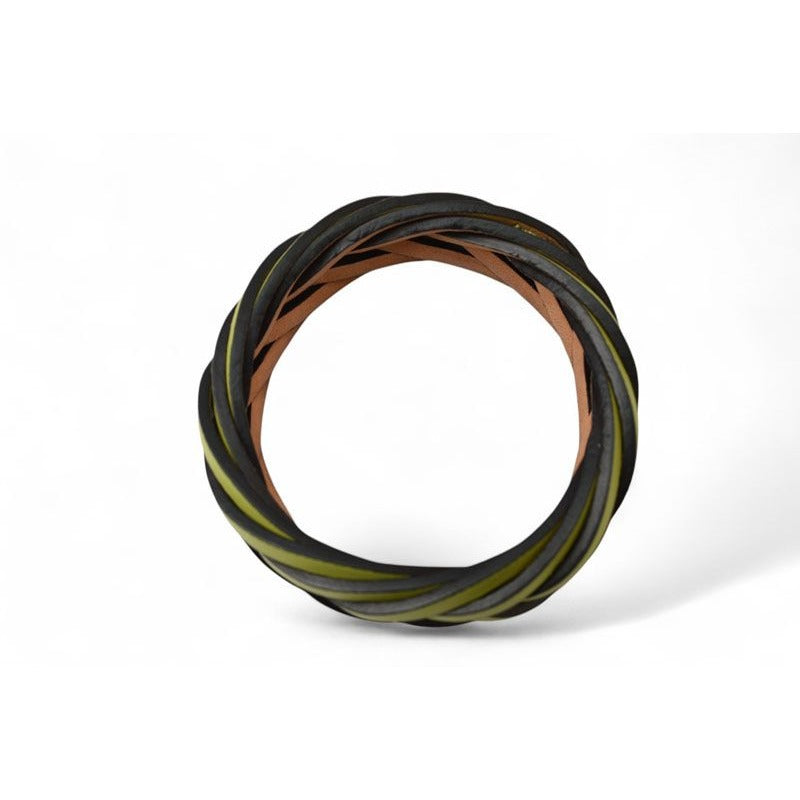 Loewe Bracelet Bangle Braided Classic Calf Green — view 5