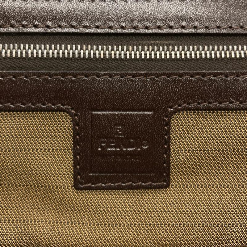 Fendi Zucca Shoulder Bag Jacquard Khaki Women