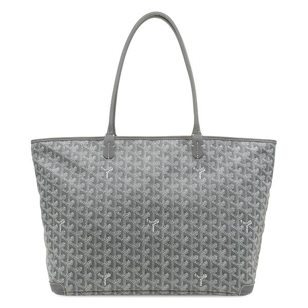 Goyard Tote Bag Artois MM Canvas Din Chevroche Gray Silver Herringbone