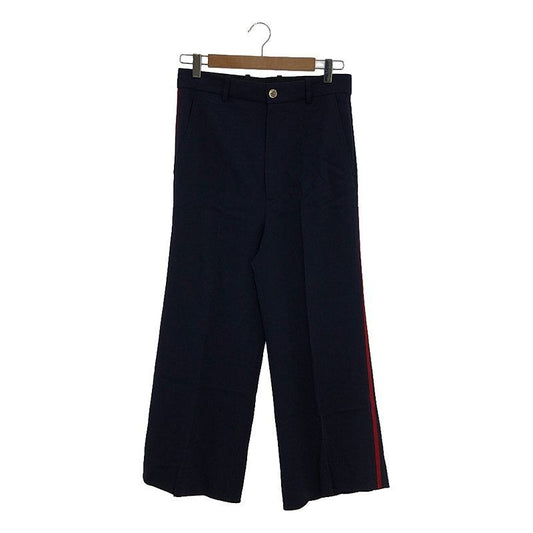 Gucci 2018 Webline Rayon Trouser Pants 42 Navy Red