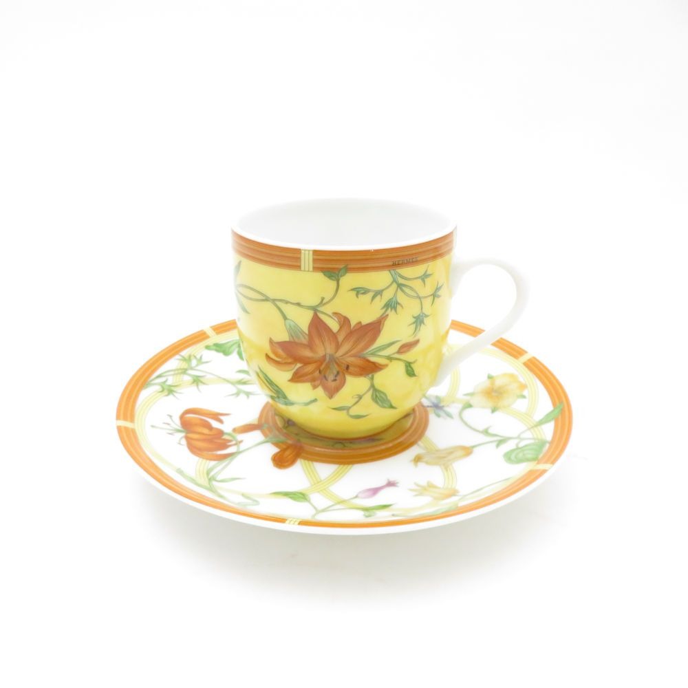 Hermes Siesta Demitasse Cup & Saucer Flower Hat