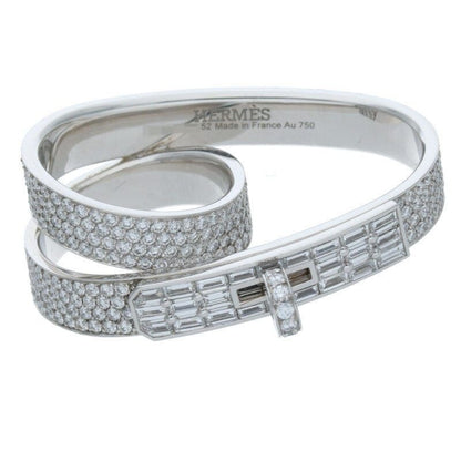 Hermes Kelly Gavroche Double Ring 18 kwg Diamond 52