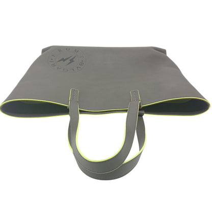 Bulgari X Fragment Collaboration Tote Bag Gray Neon Yellow Storage Bag