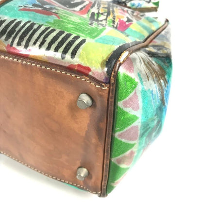 Prada Tote Bag All Over Pattern Triangle Logo Triangle Logo Plate Br2515