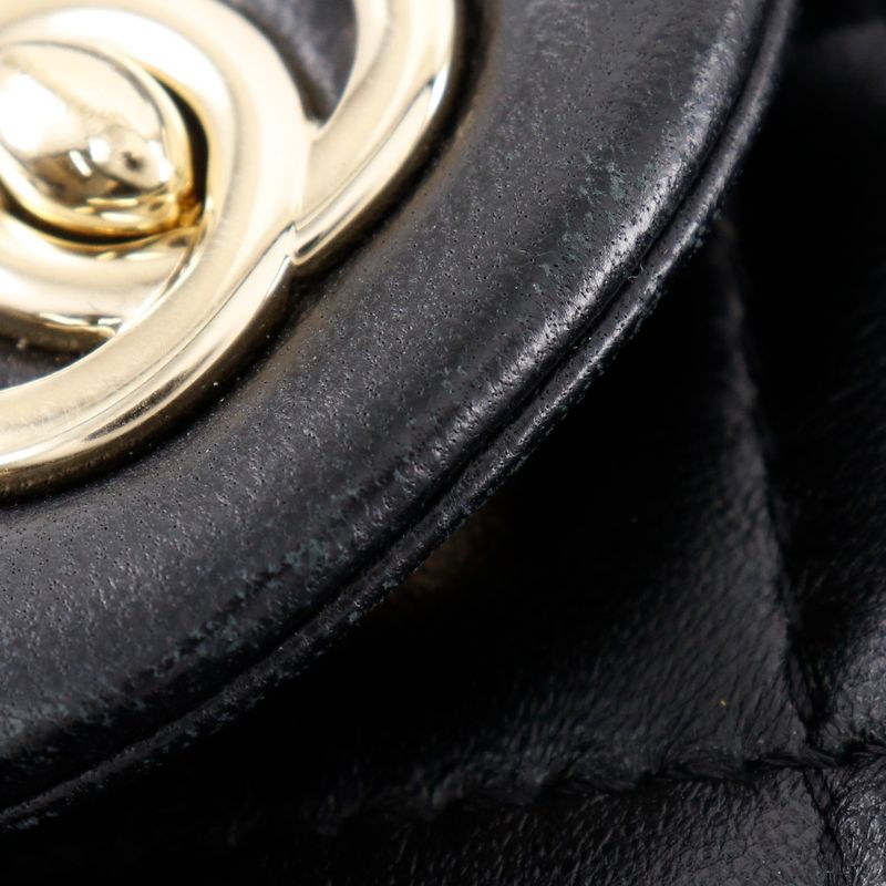 Chanel Pearl Chain Shoulder Matelasse As1533 Lambskin Black Ladies Shoulder Bag