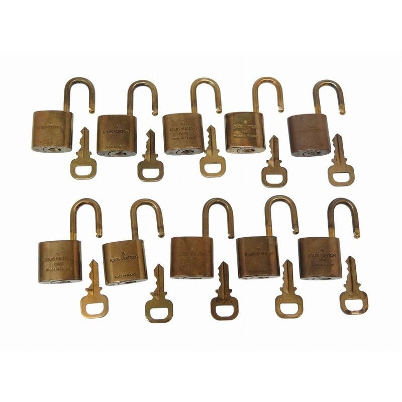 Louis Vuitton Of 10 Cadenas Padlocks Padlock Gold With Keys Key Metal — view 4