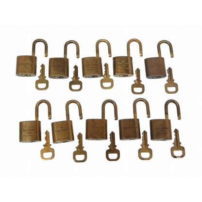 Louis Vuitton Of 10 Cadenas Padlocks Padlock Gold With Keys Key Metal — view 4