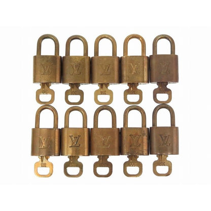 Louis Vuitton Of 10 Cadenas Padlocks Padlock Gold With Keys Key Metal