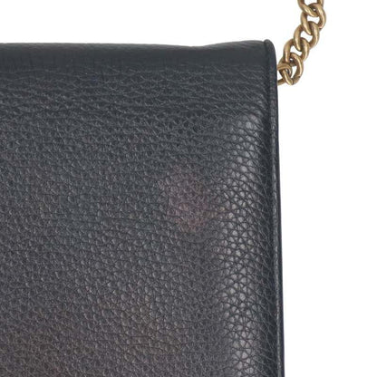 Gucci 401232 GG Marmont Leather Chain Wallet Purse Women