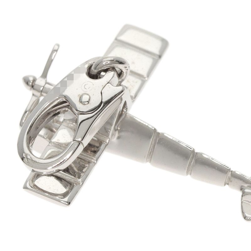 Cartier Airplane Charm Pendant Top 18K White Gold Ladies