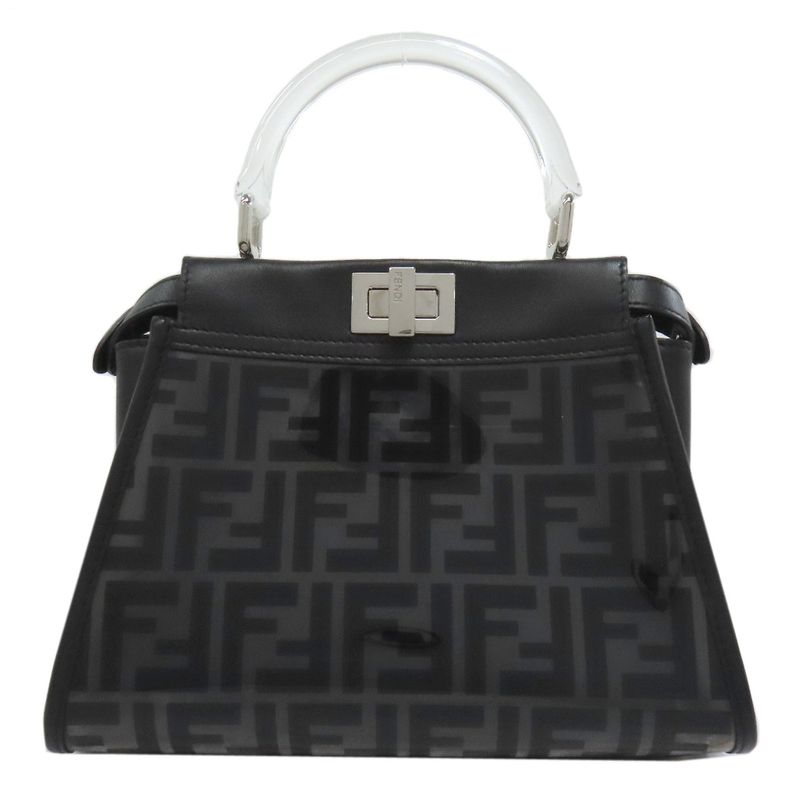 Fendi Peekaboo Mini 2-way Handbag Vinyl Calf Women