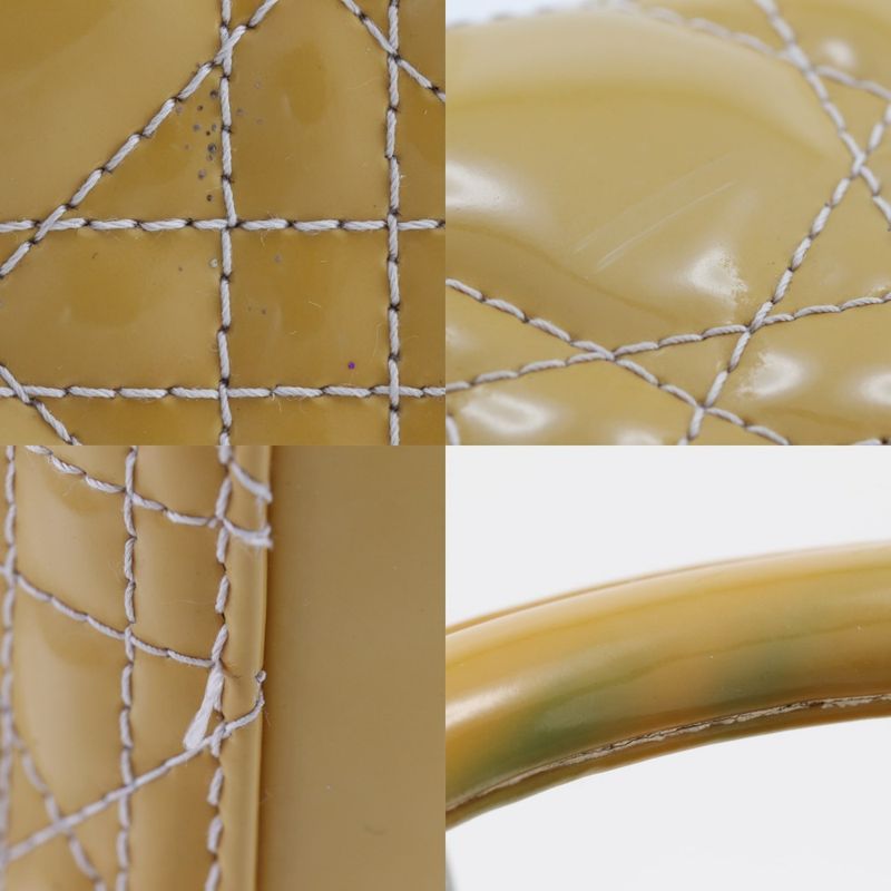 Christian Dior Lady Dior 09-bo-0174 Patent Leather Women's Handbag