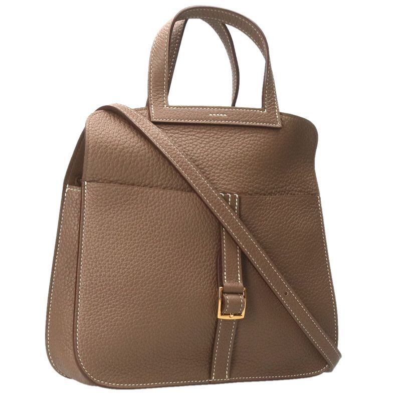 Hermes Arsene 25 Stamped U Ghardware Leather Shoulder Bag Men's