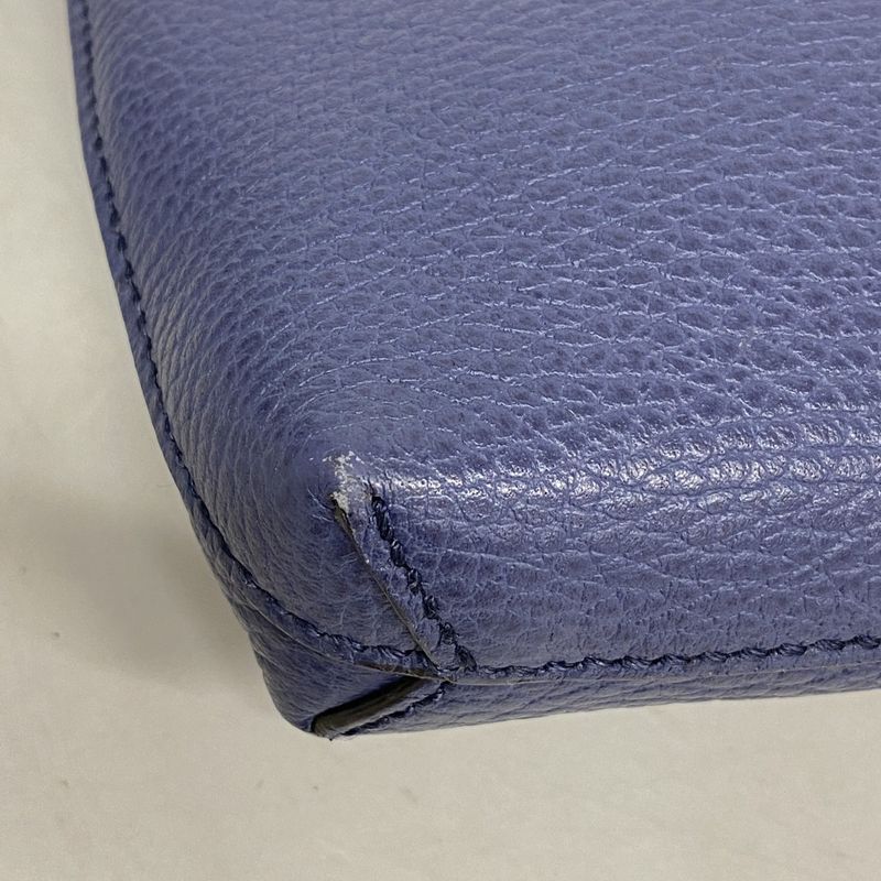 Gucci Clutch Bag 387075 Leather Navy Silver Hardware Men's