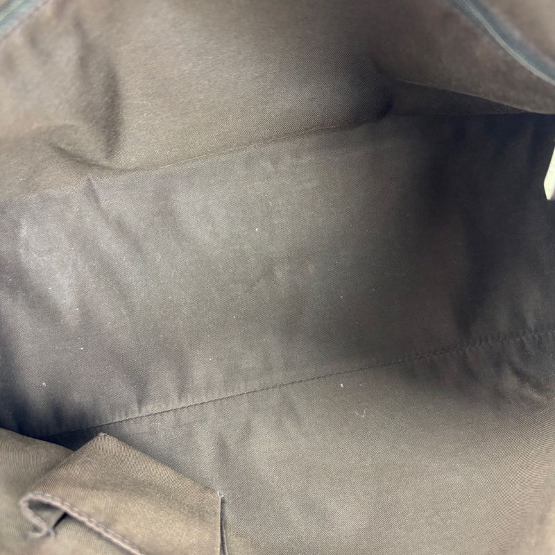 Gucci Tote Bag Brown Beige Ivory GG Canvas Sherry Line Ribbon