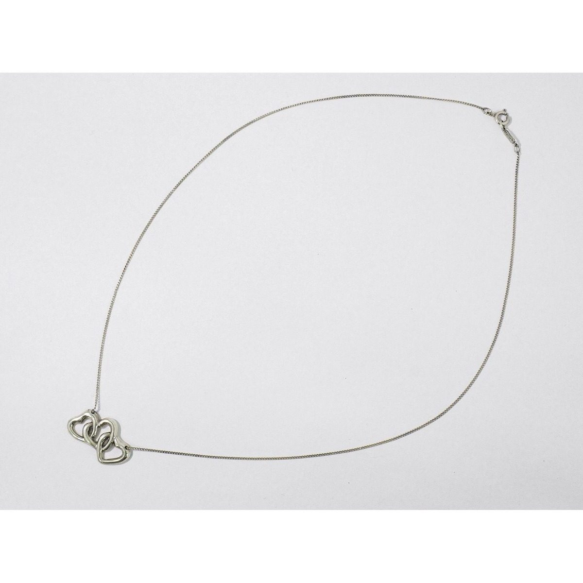 Tiffany & Co Triple Heart 925 Necklace Pendant Silver — view 2