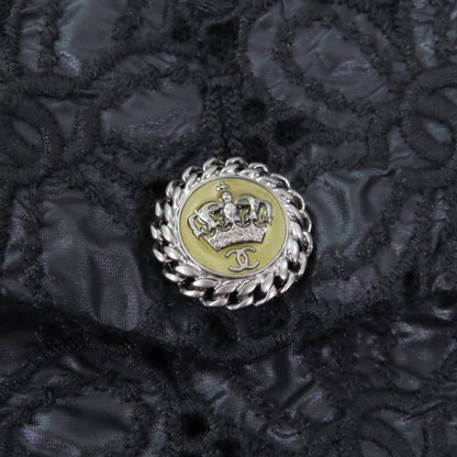 CHANEL 08A P33424 Little Black Dress With Crown Coco Buttons Coco Mark Embroider