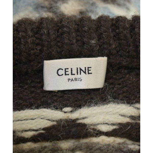 Celine Knit Sweater Wool White Blue Brown — view 3