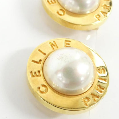 Celine Vintage Earrings White — view 4