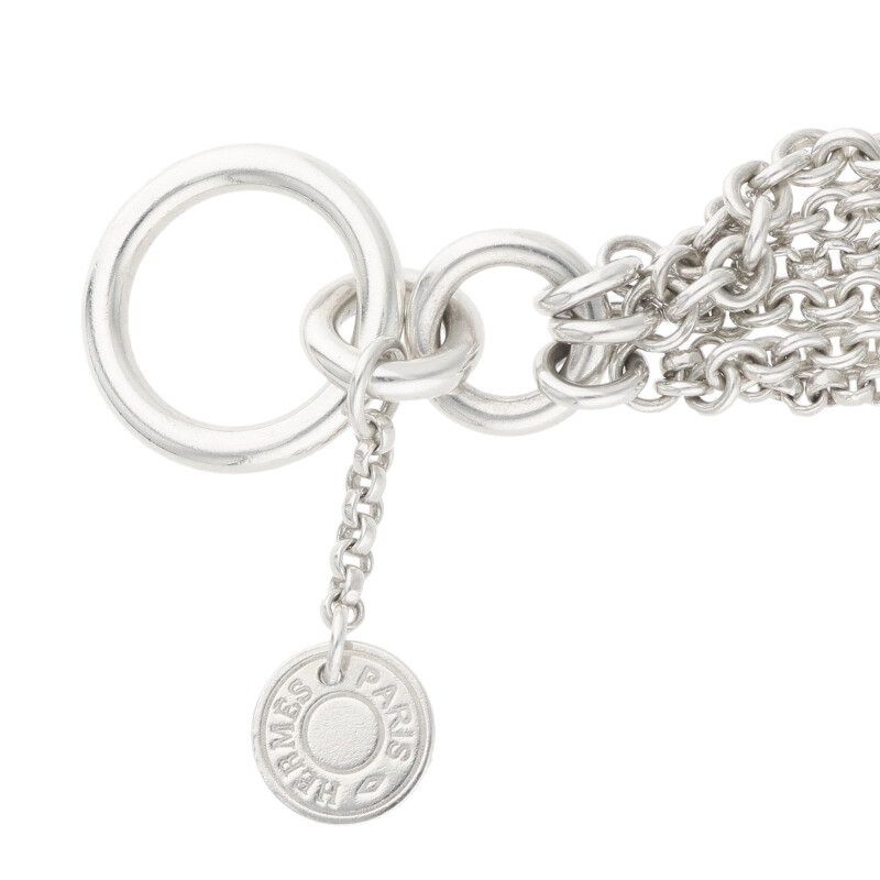 Hermes New Farandole Silver Bracelet Men's ST