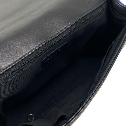 Chanel Shoulder Bag Boy Chanel / Matelasse Blue And Black Chain Shoulder /