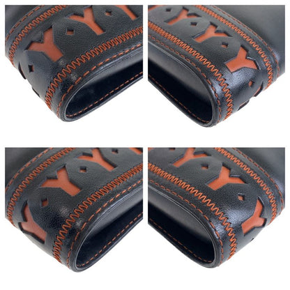 YVES Saint Laurent Yves Saint Laurent Vintage YSL Y Cutout Black Orange Gold