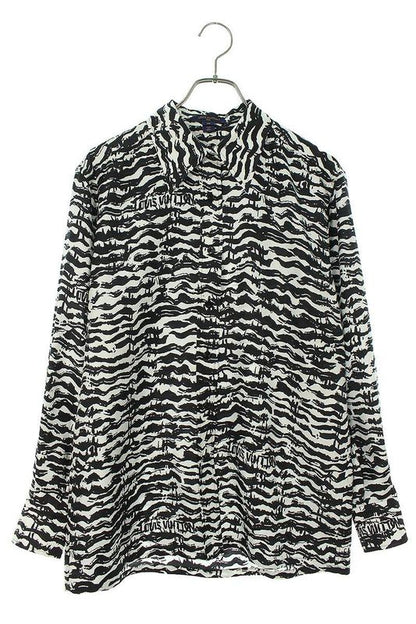 Louis Vuitton 24SS Rw241w AEK Fpbl42 Ink Taiga Silk Long Sleeve Shirt Women 38