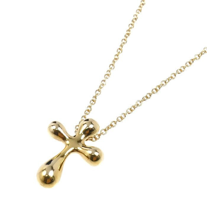 Tiffany & Co. 18K Yellow Gold Small Cross Necklace