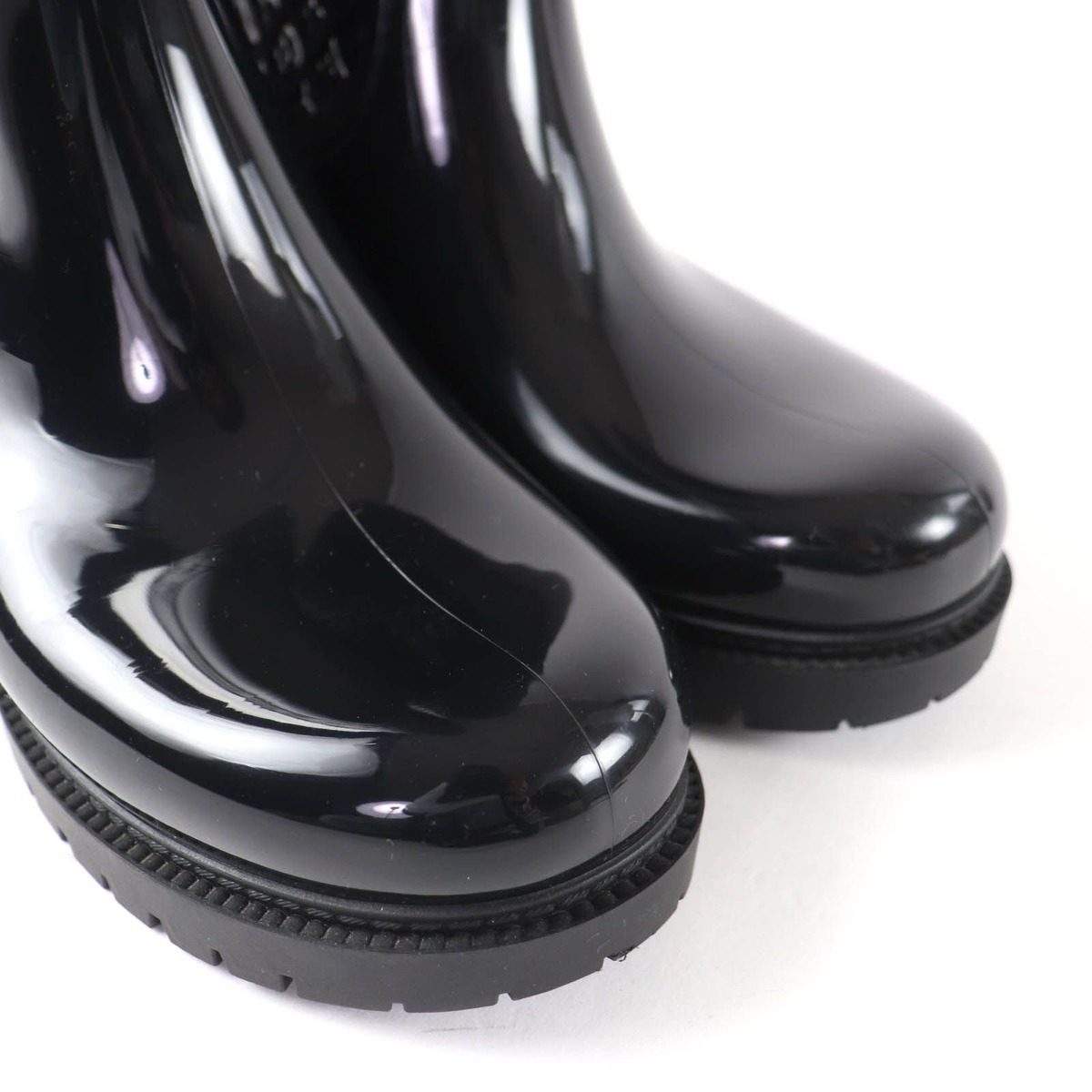 Louis Vuitton Splash Line Monogram Rubber Rain Boots Long Black — view 7