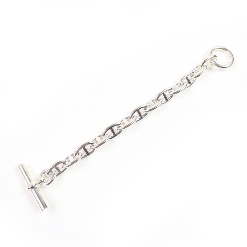 Hermes 2024 Chaine D'ancre MM Ag925 13 Frames Bangle Bracelet Silver With Box